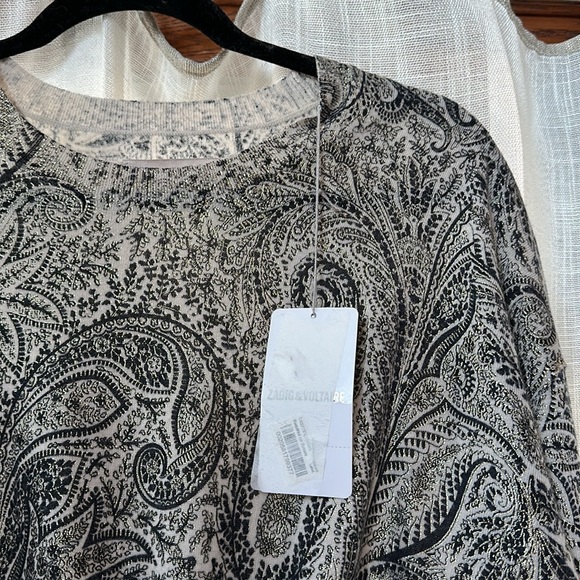 Zadig & Voltaire Ruby Paisley Sweater Top Pullover NWT Size XS PRICE FIRMMMM - Picture 3 of 7